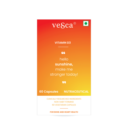 Vesca Vitamin D3 & K2 For Bone & Joint Support, Muscle Strength & Immunity (60N) Vesca